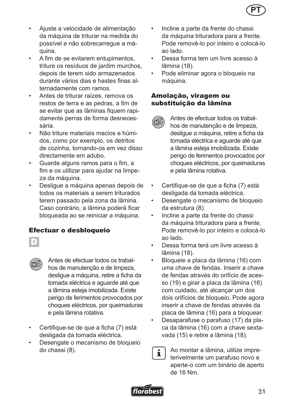 Florabest FMH 2400 A1 User Manual | Page 31 / 58