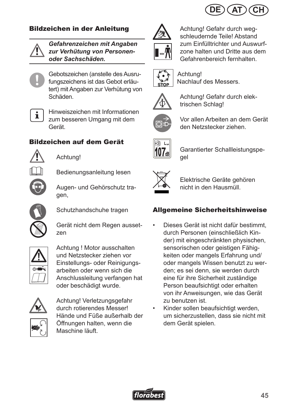 Ch at de | Florabest FMH 2400 A1 User Manual | Page 45 / 58