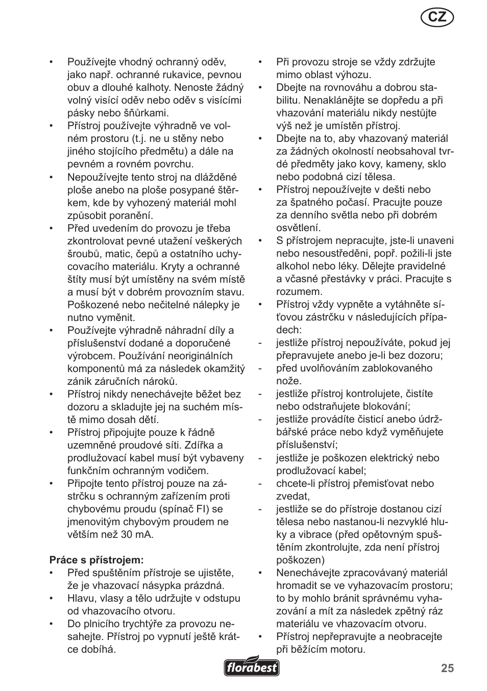 Florabest FMH 2400 A1 User Manual | Page 25 / 66