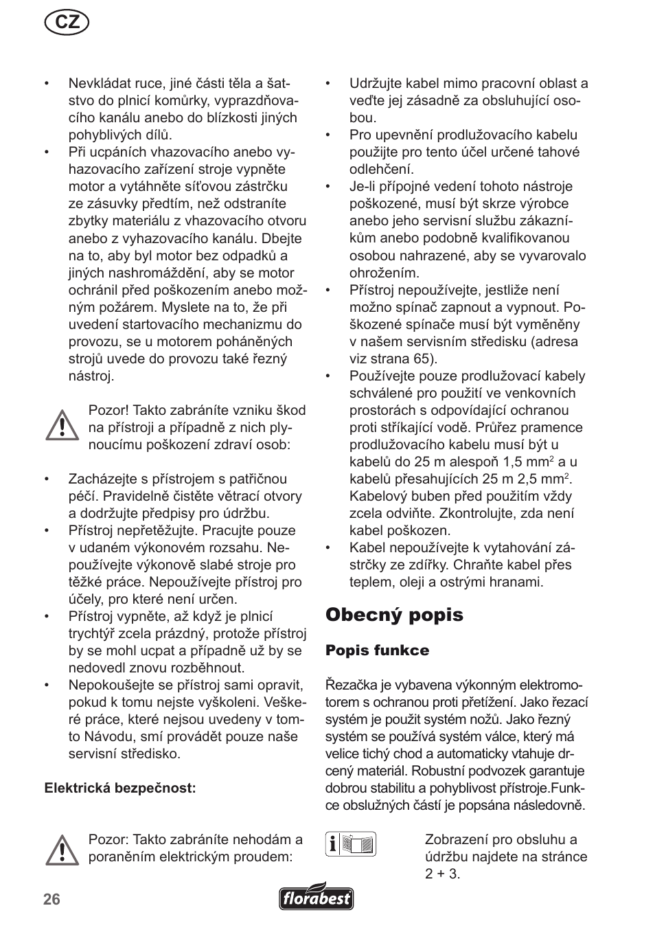 Obecný popis | Florabest FMH 2400 A1 User Manual | Page 26 / 66