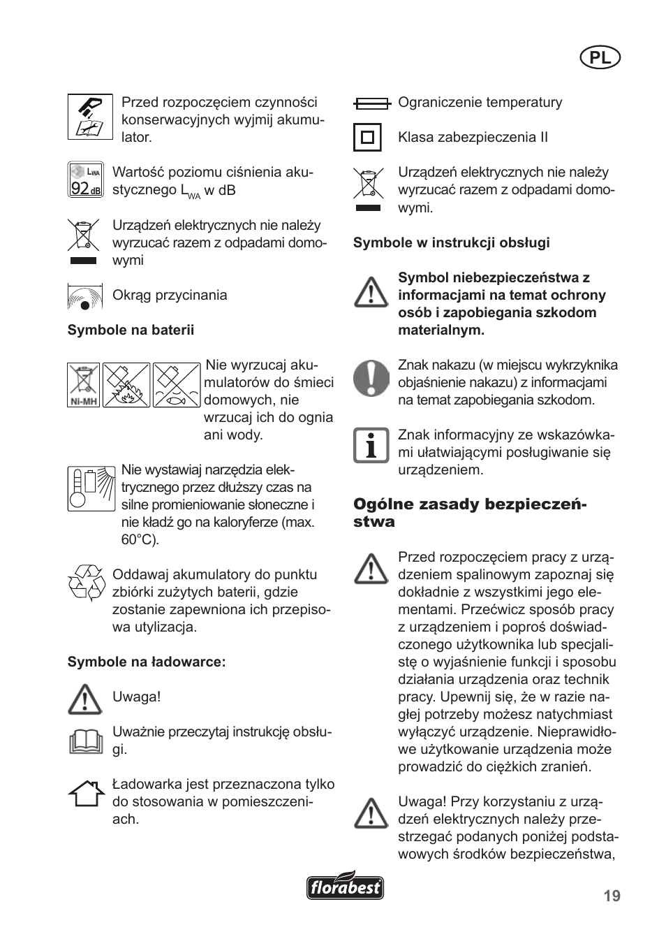 Florabest FRT 18 A1 User Manual | Page 19 / 106