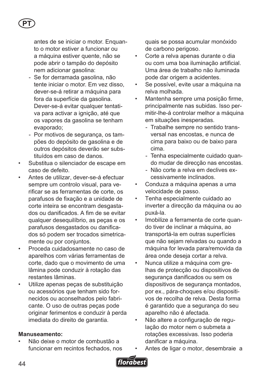 Florabest FBM 190 A1 User Manual | Page 44 / 100