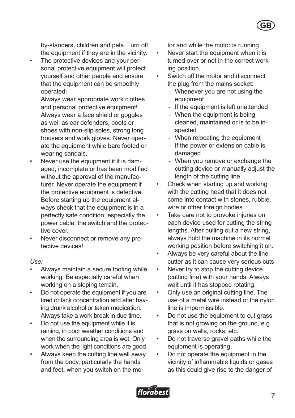 Florabest FRT 450 A1 User Manual | Page 7 / 90