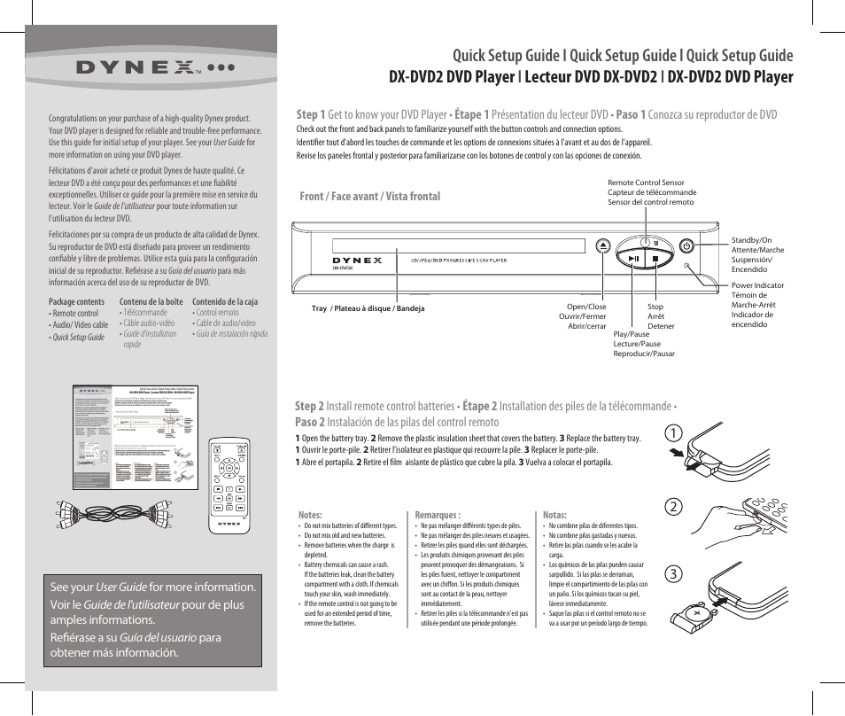 Dynex DX-DVD2 User Manual | 2 pages