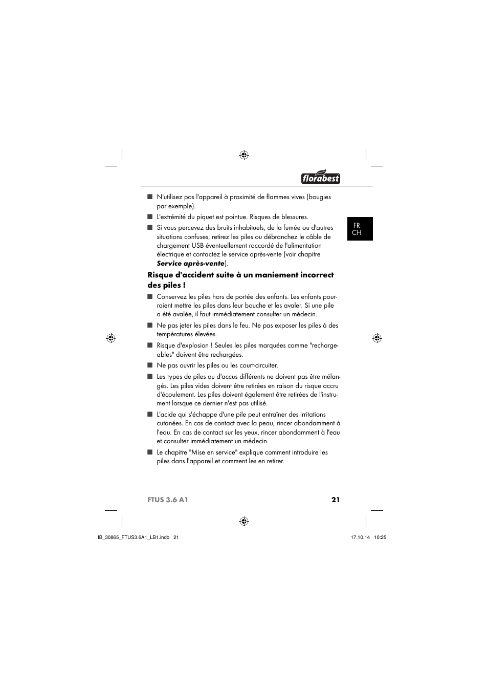 Florabest FTUS 3.6 A1 User Manual | Page 24 / 66