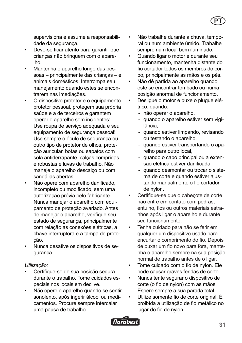Florabest FRT 450 A1 User Manual | Page 31 / 70