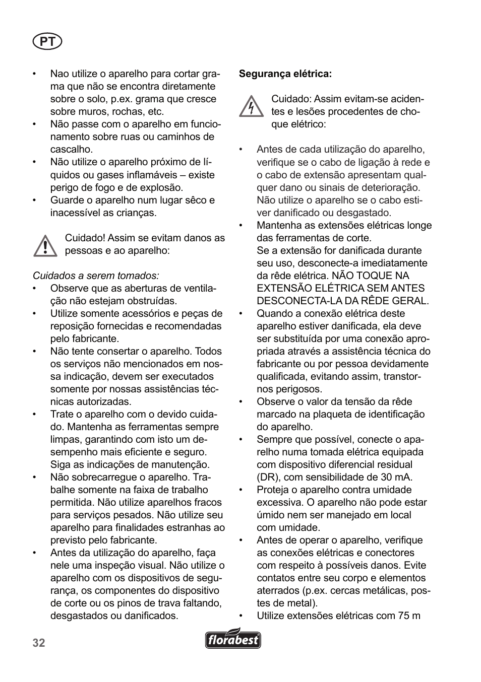 Florabest FRT 450 A1 User Manual | Page 32 / 70