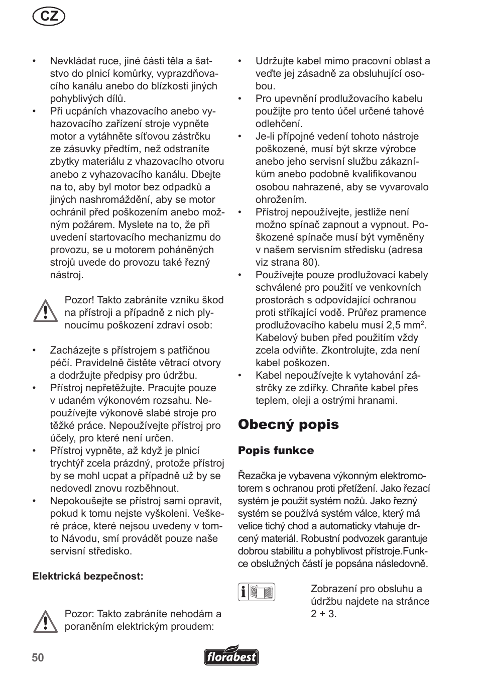 Obecný popis | Florabest FMH 2400 B2 User Manual | Page 50 / 81