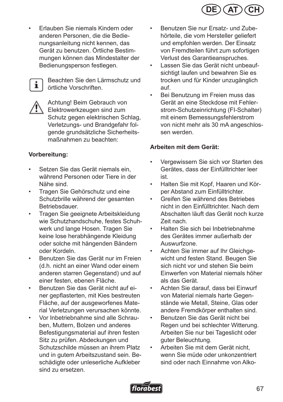 Ch at de | Florabest FMH 2400 B2 User Manual | Page 67 / 81