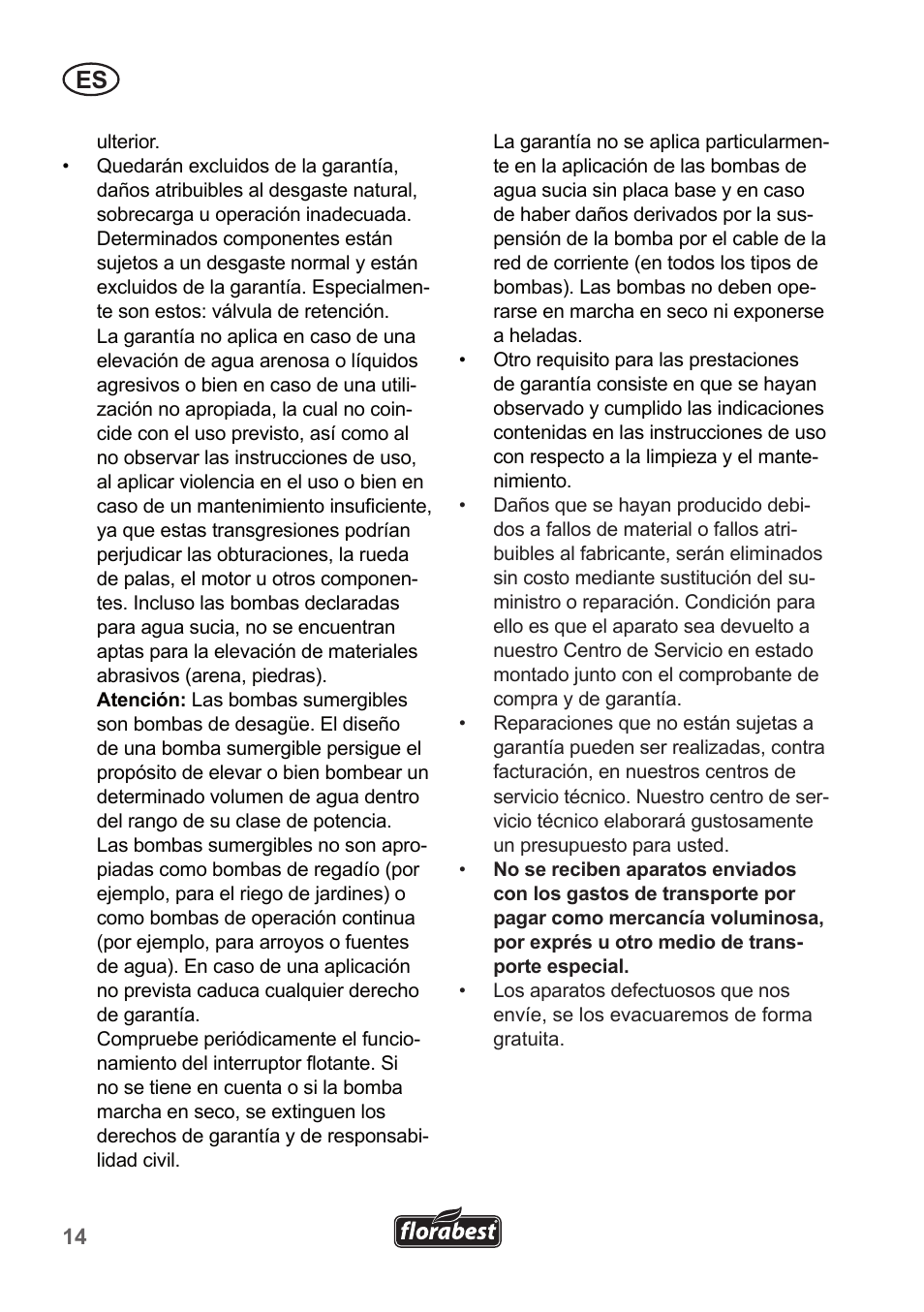 Florabest FTP 400 A1 User Manual | Page 14 / 70