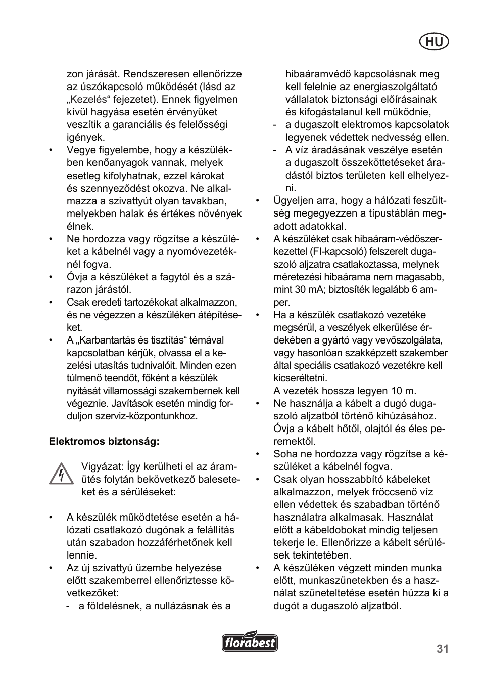 Florabest FTP 400 A1 User Manual | Page 31 / 94
