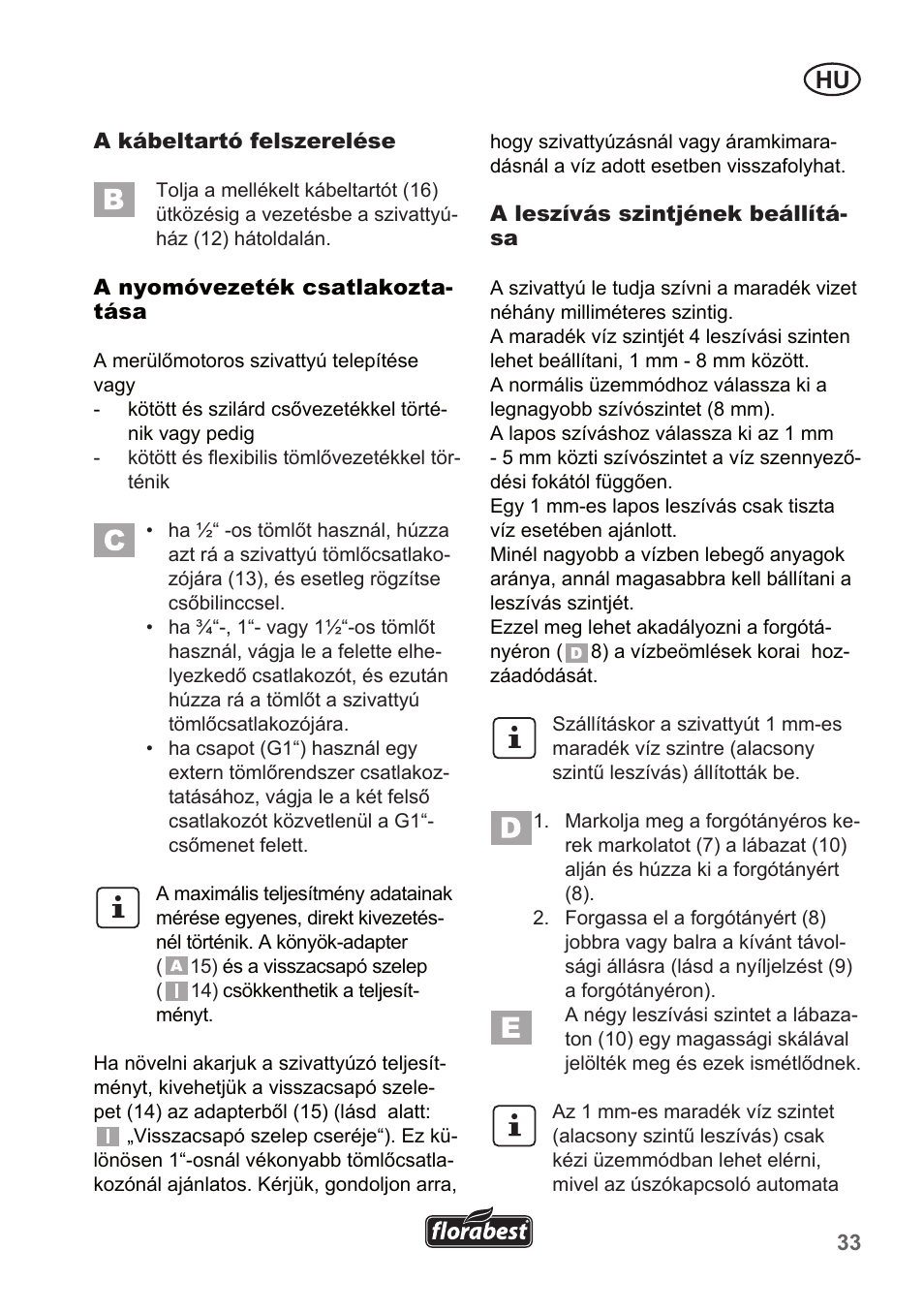 Florabest FTP 400 A1 User Manual | Page 33 / 94