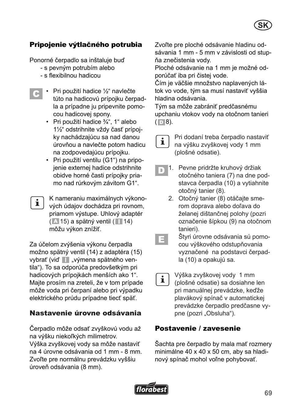 Florabest FTP 400 A1 User Manual | Page 69 / 94