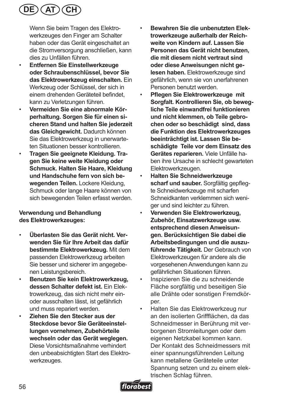Ch at de | Florabest FHL 900 A1 User Manual | Page 56 / 70