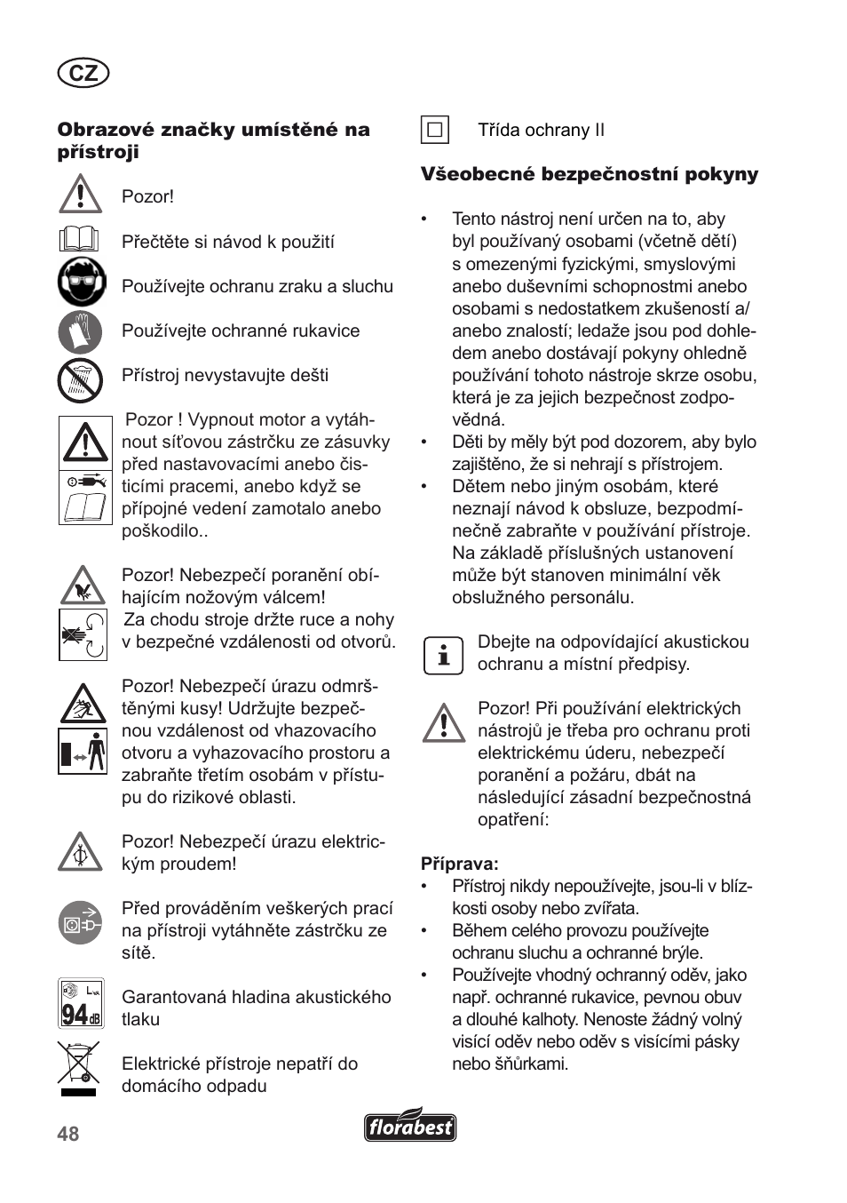 Florabest FLH 2500 A1 User Manual | Page 48 / 94
