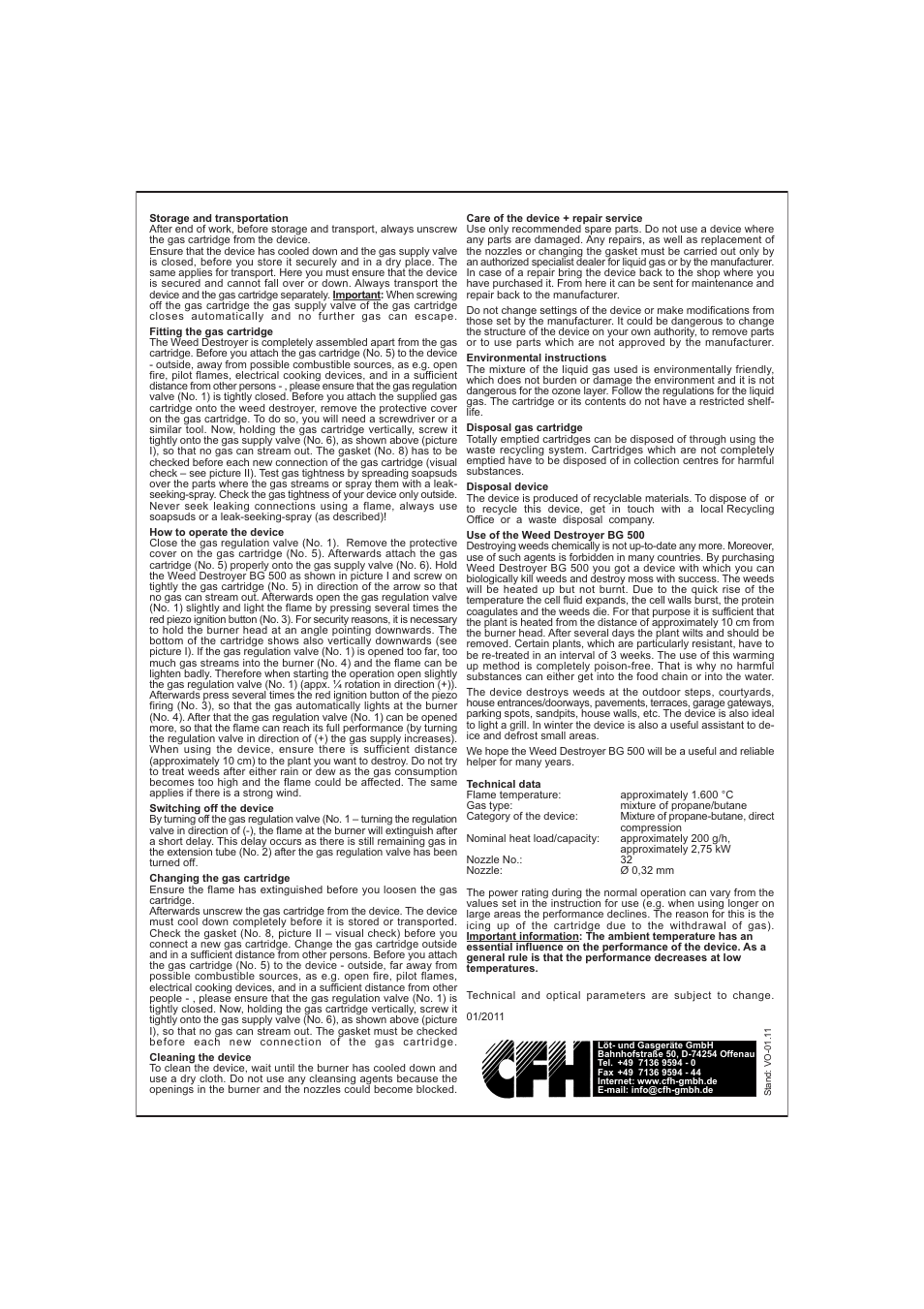 Florabest BG 500 User Manual | Page 2 / 2