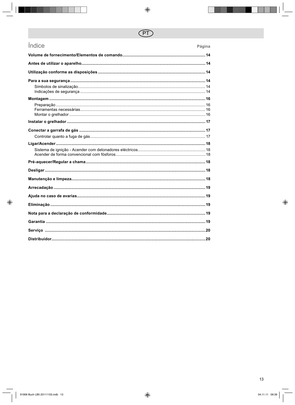 Índice | Florabest FGG 6.7 B2 User Manual | Page 13 / 42