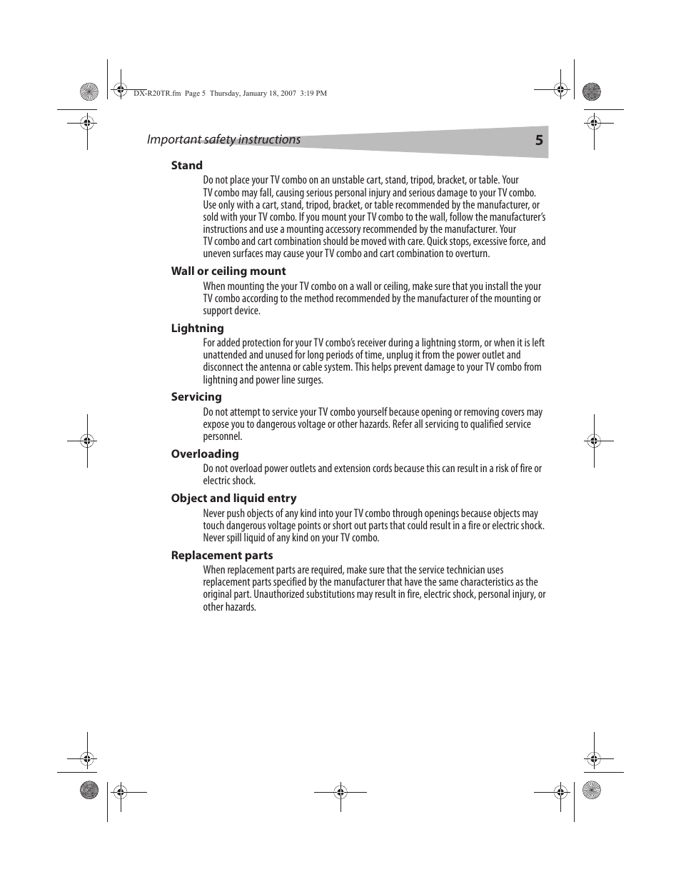 Dynex DX-R20TR User Manual | Page 6 / 67