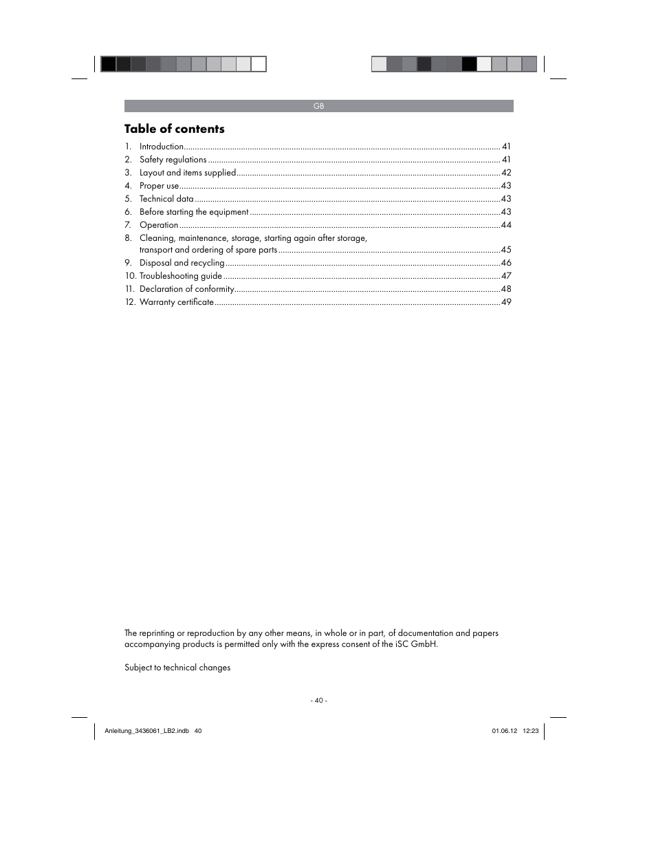 Florabest FBLB 33 A1 User Manual | Page 40 / 54