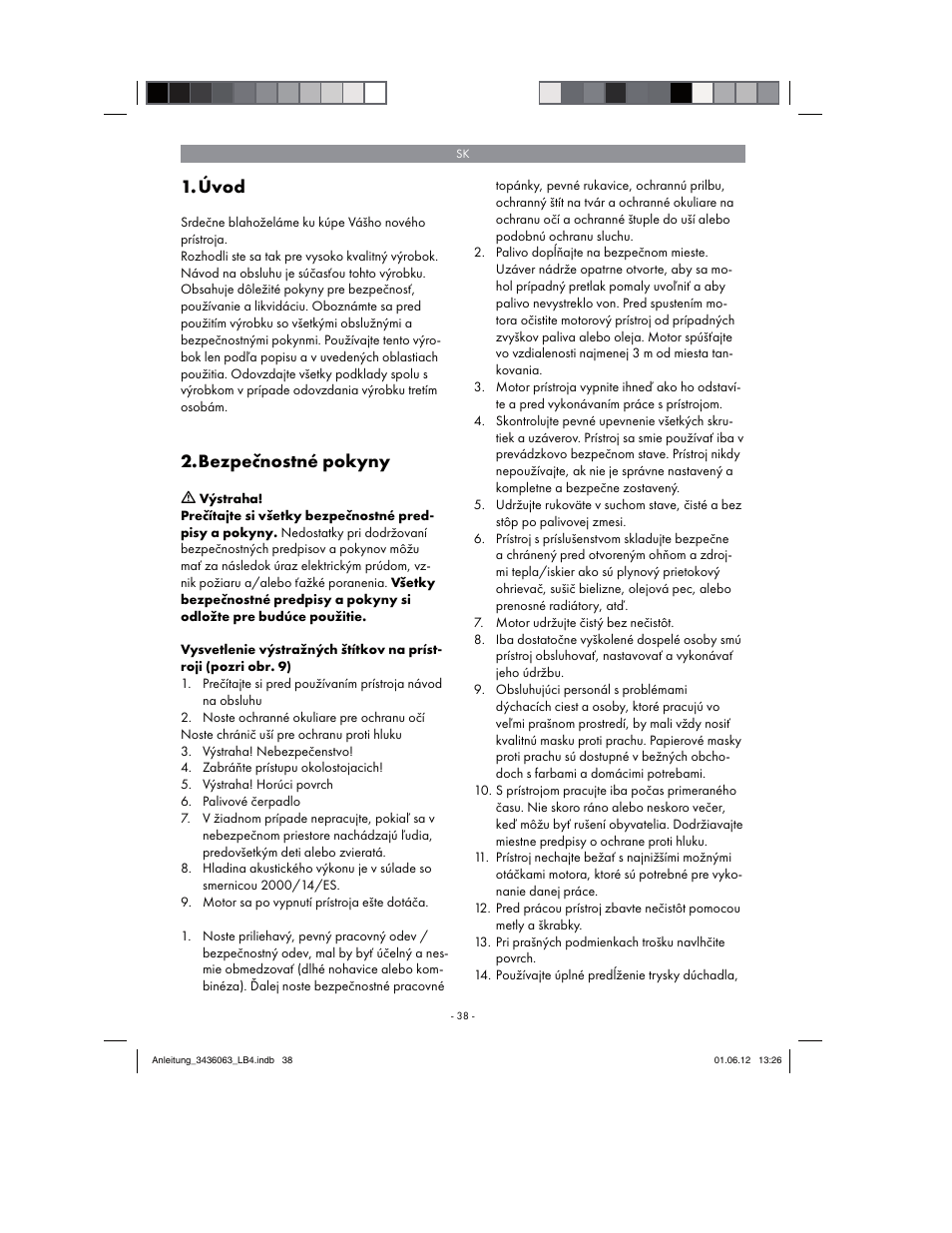 Úvod, Bezpečnostné pokyny | Florabest FBLB 33 A1 User Manual | Page 38 / 62