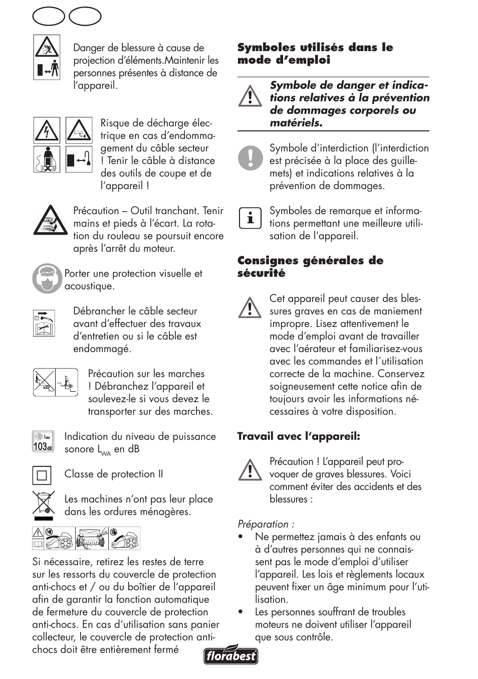 Be fr | Florabest FLV 1200 A1 User Manual | Page 20 / 64