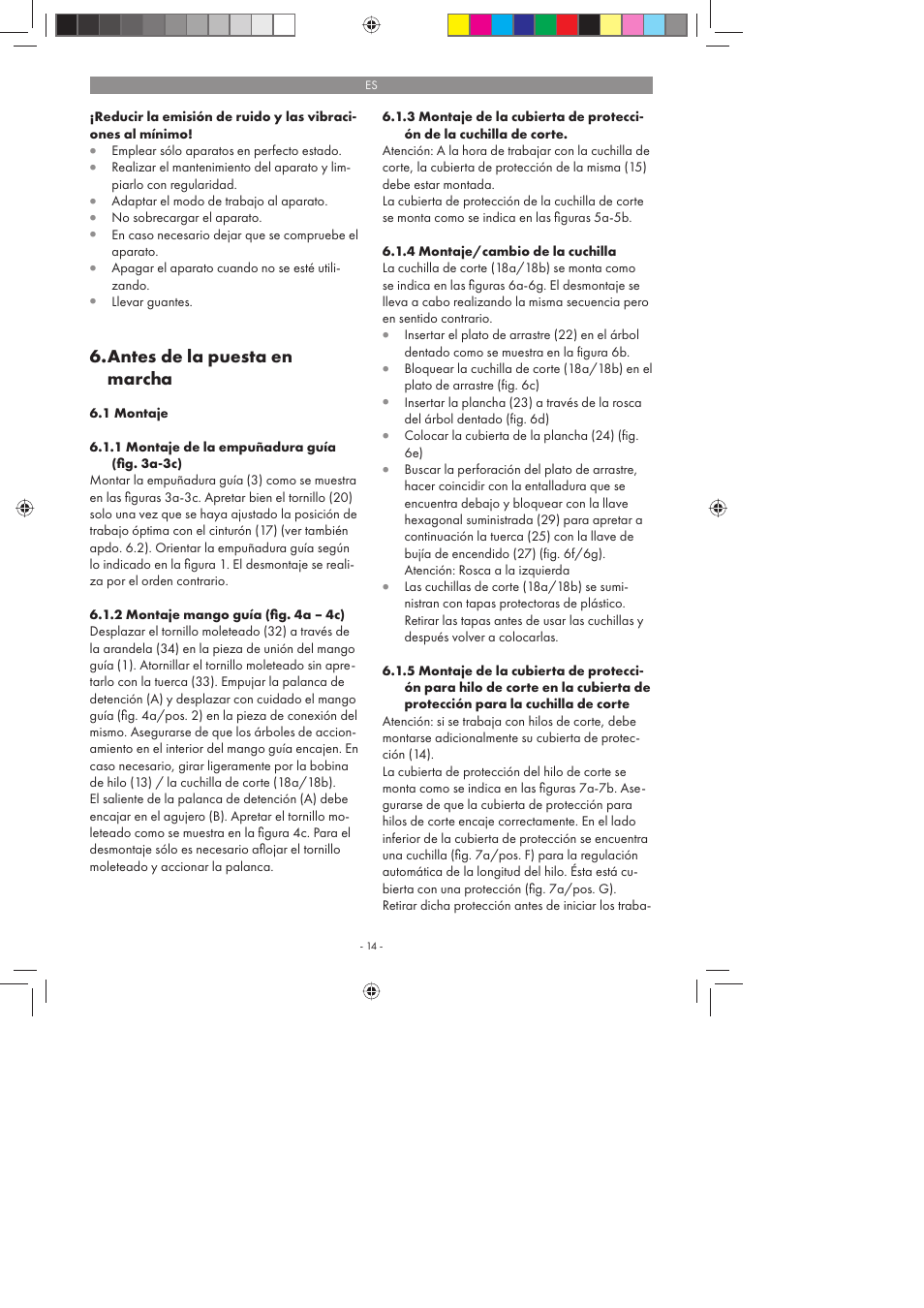 Antes de la puesta en marcha | Florabest FBS 43 A1 User Manual | Page 14 / 90