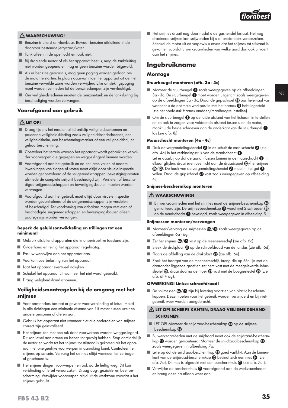 Ingebruikname | Florabest FBS 43 B2 User Manual | Page 40 / 56