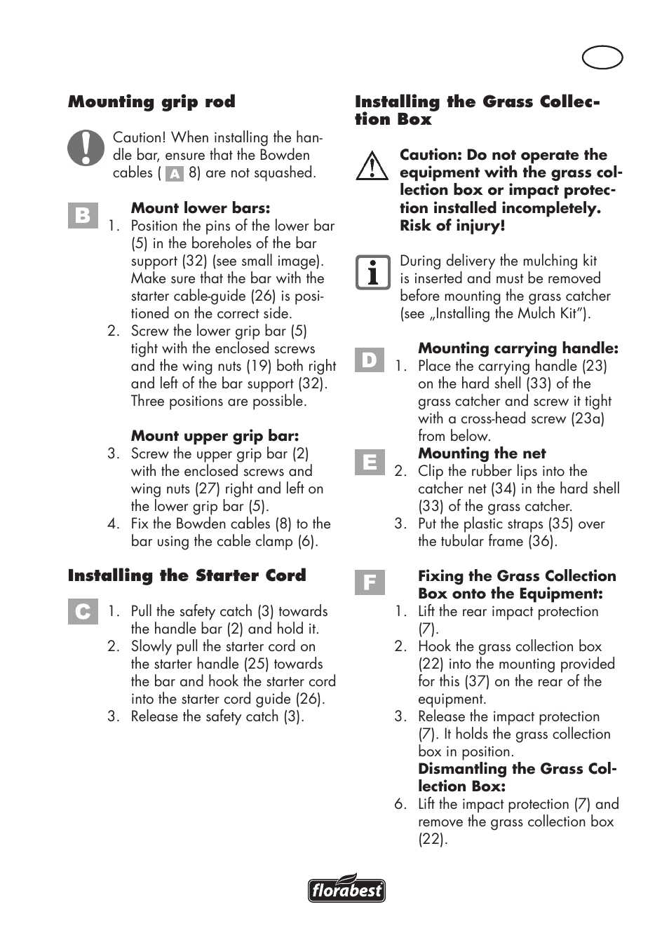 Florabest FBM 575 B1 User Manual | Page 13 / 112