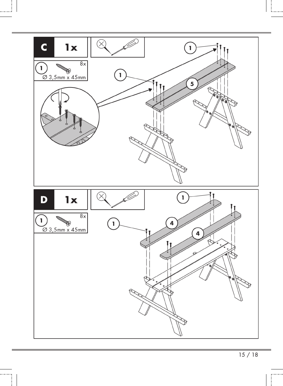 Florabest Kids' Picnic Table User Manual | Page 15 / 18