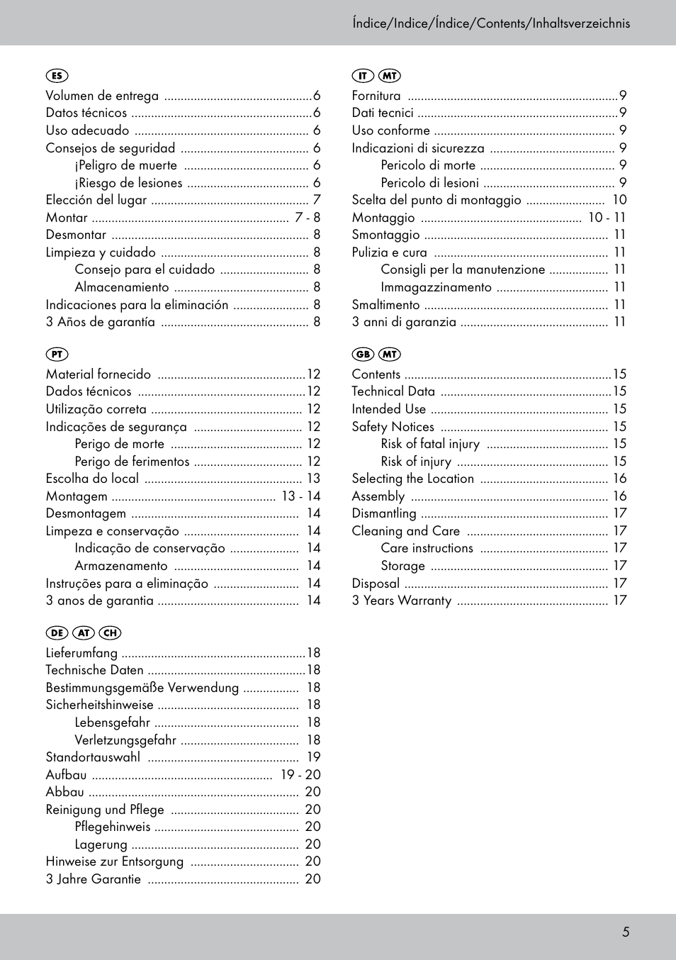 Florabest PA-1577 User Manual | Page 5 / 24
