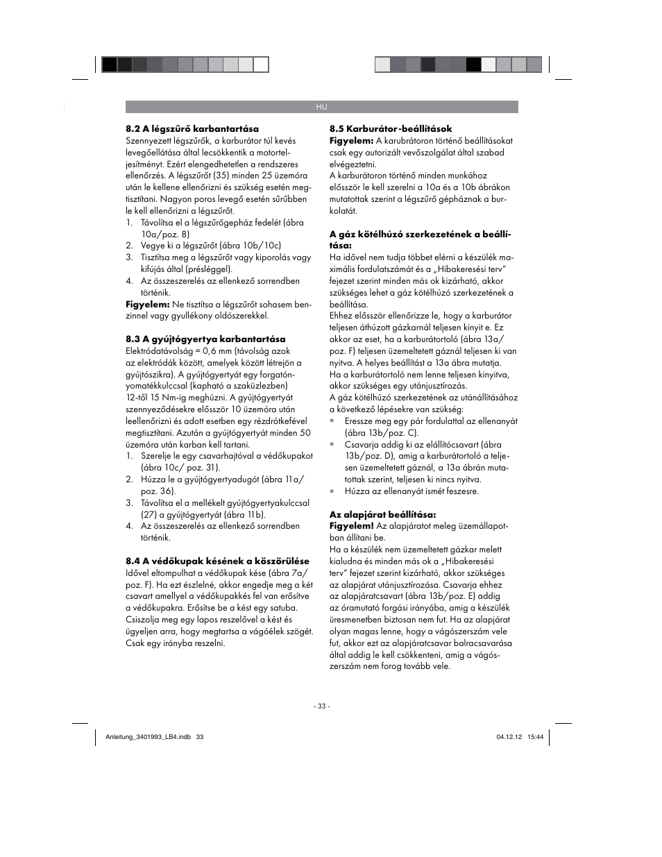 Florabest FBS 43 A1 User Manual | Page 33 / 122