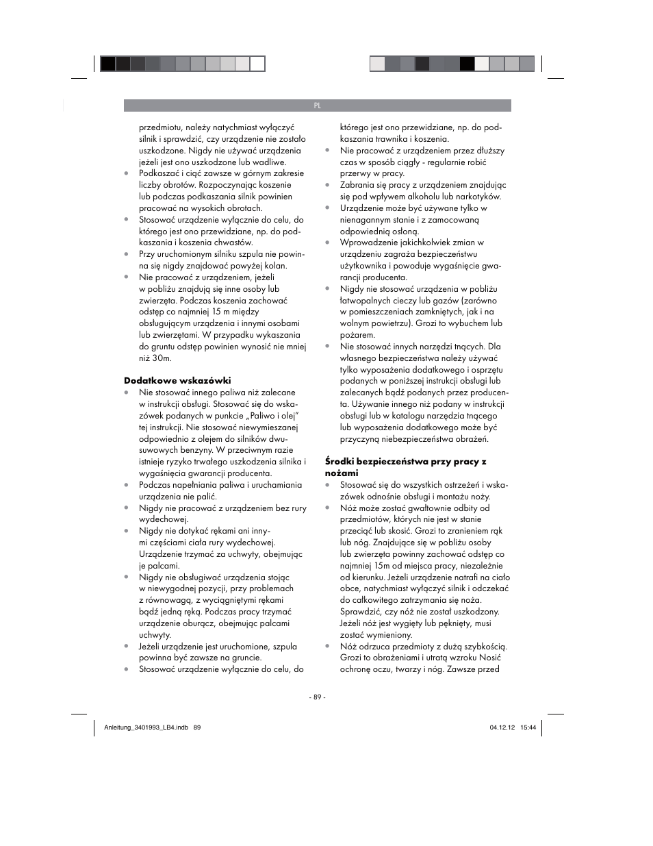 Florabest FBS 43 A1 User Manual | Page 89 / 122