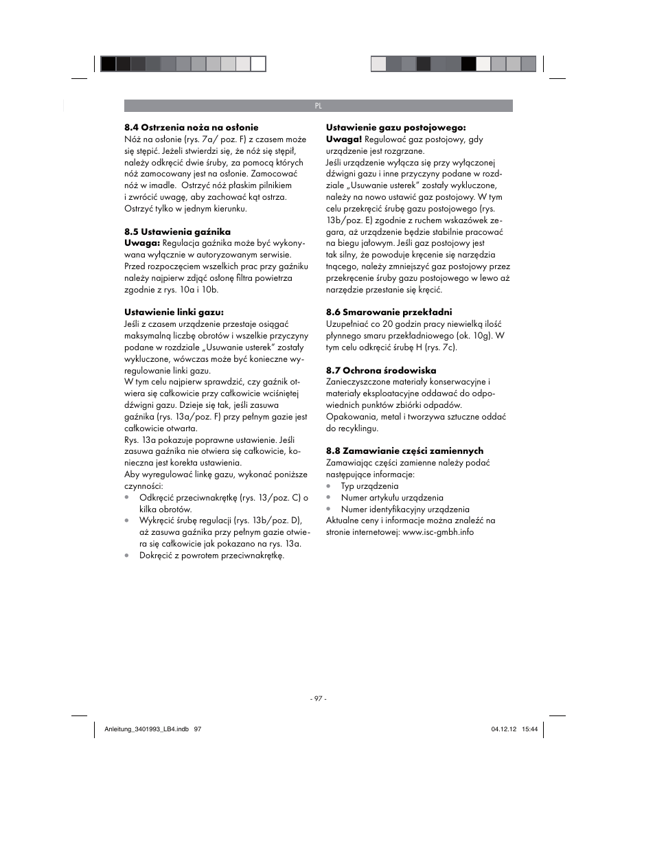 Florabest FBS 43 A1 User Manual | Page 97 / 122