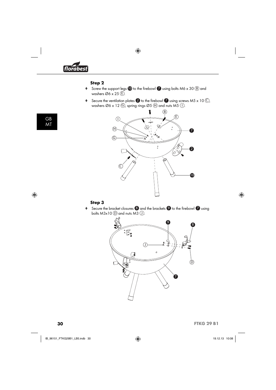 Gb mt | Florabest FTKG 29 B1 User Manual | Page 33 / 52