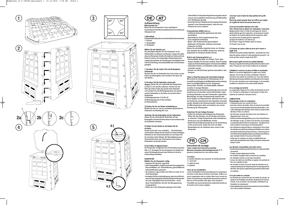 Florabest Compost Bin / Composter User Manual | 2 pages