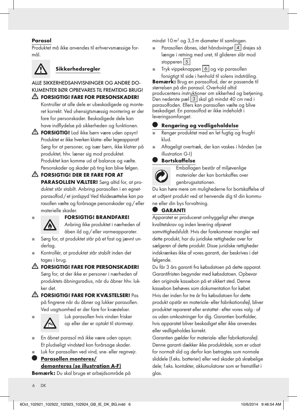 Florabest 102921-14-01 User Manual | Page 6 / 16
