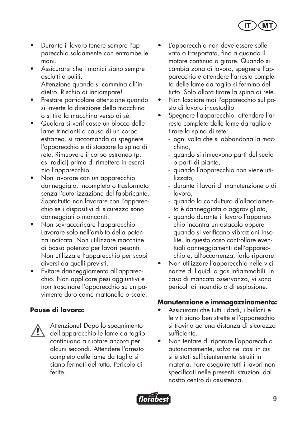 It mt | Florabest FGH 710 A1 User Manual | Page 9 / 58