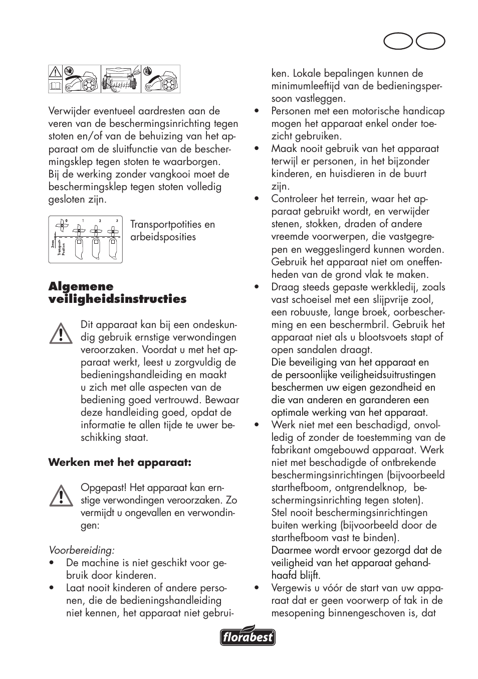 Nl be | Florabest FLV 1200 A1 User Manual | Page 39 / 72