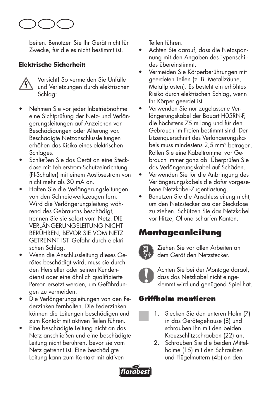 Montageanleitung, De at ch | Florabest FLV 1200 A1 User Manual | Page 58 / 72