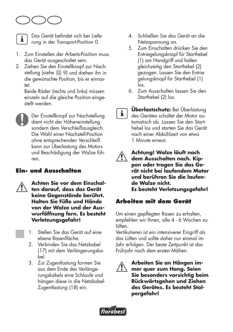 De at ch | Florabest FLV 1200 A1 User Manual | Page 60 / 72