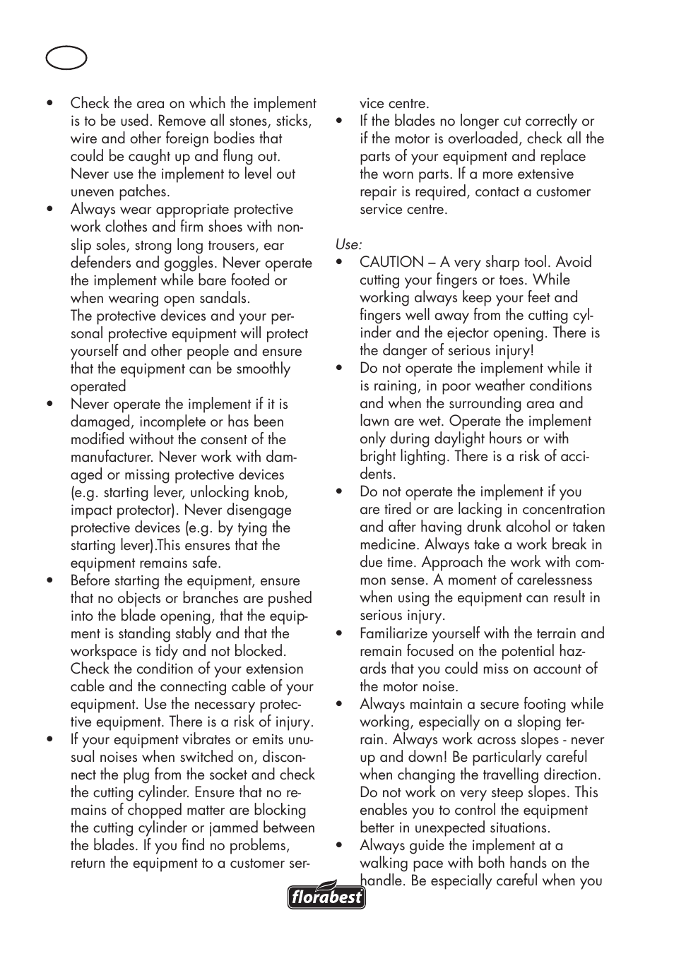 Florabest FLV 1200 A1 User Manual | Page 56 / 72