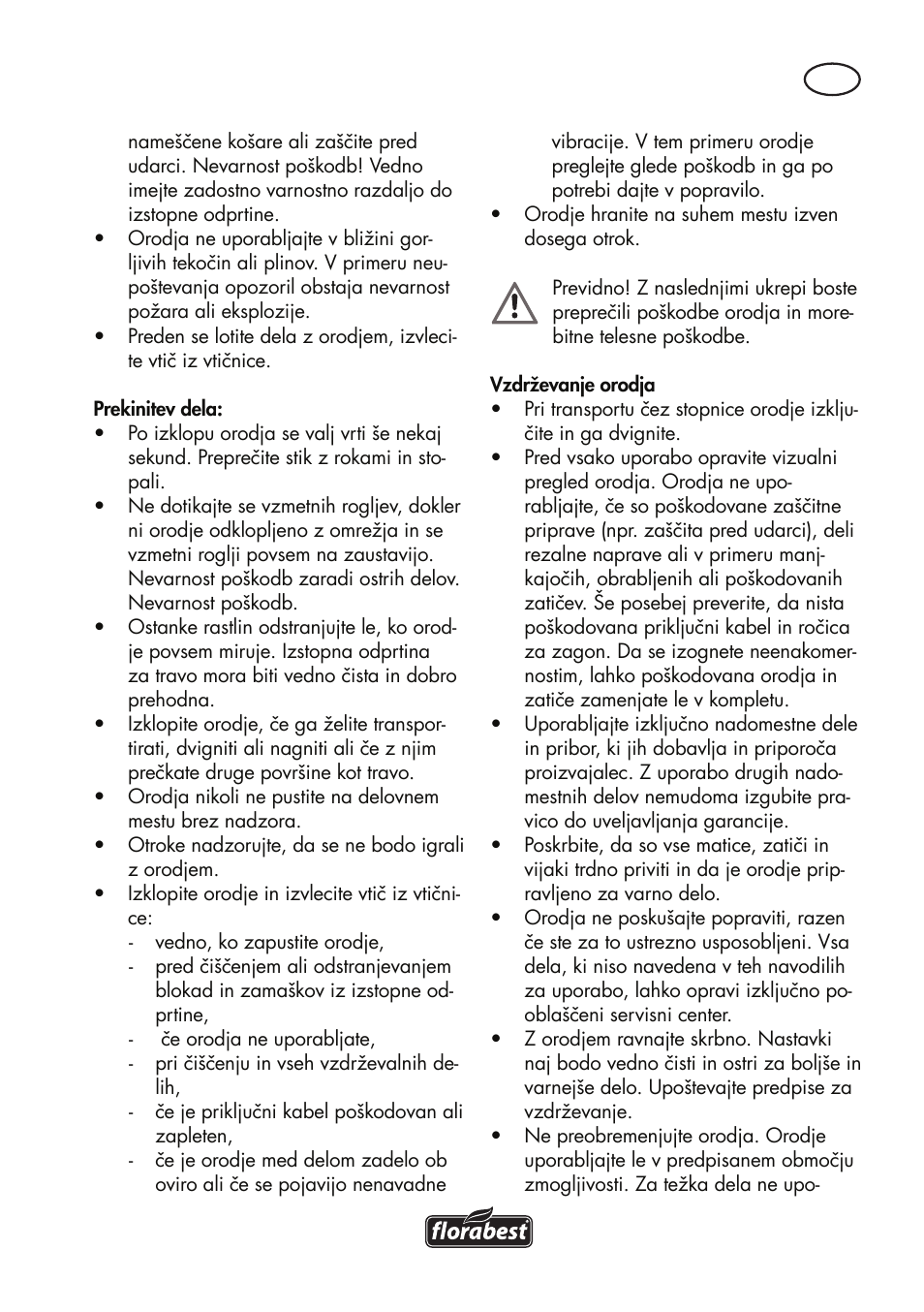 Florabest FLV 1200 A1 User Manual | Page 55 / 116