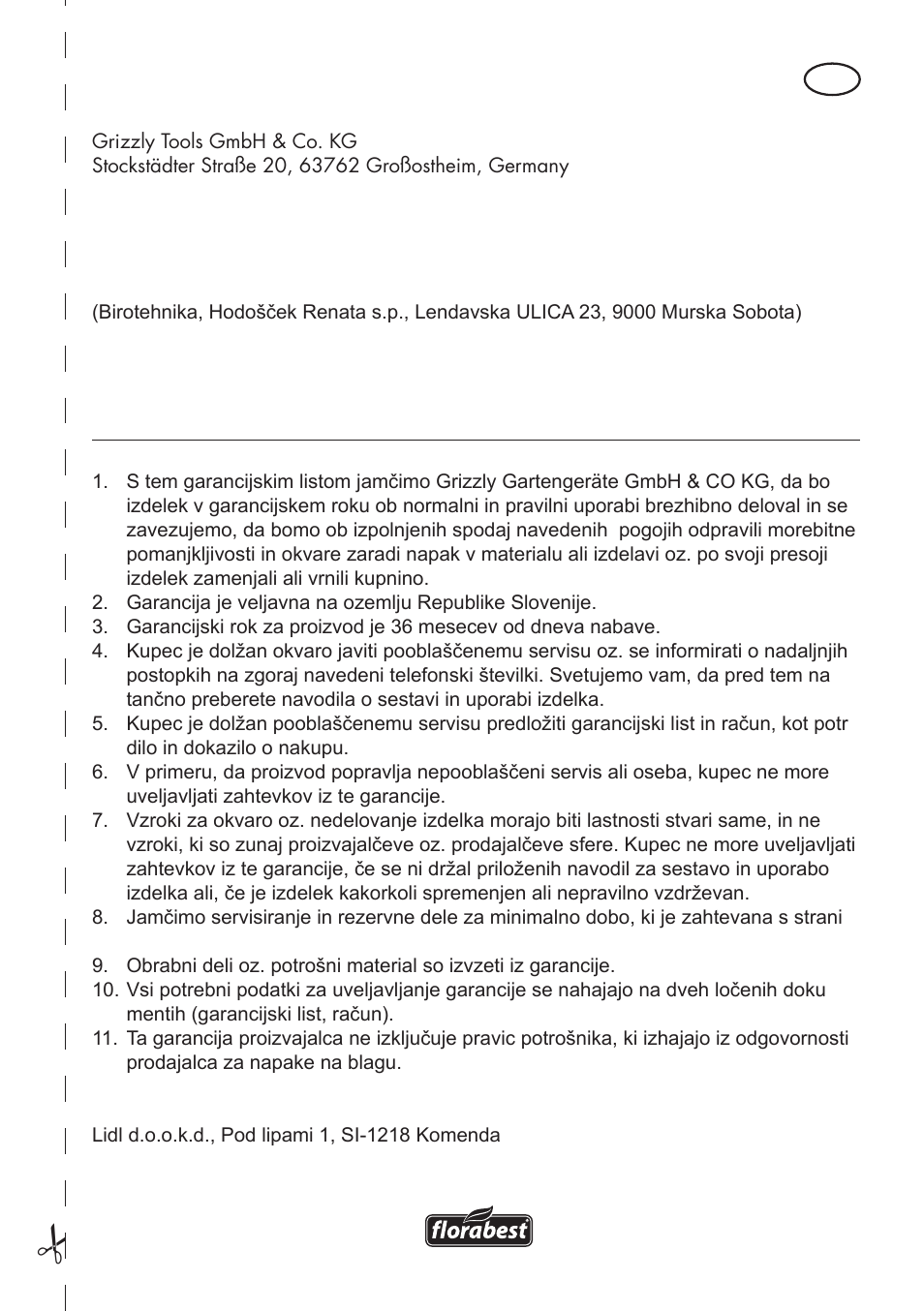 Florabest FLV 1200 A1 User Manual | Page 61 / 116