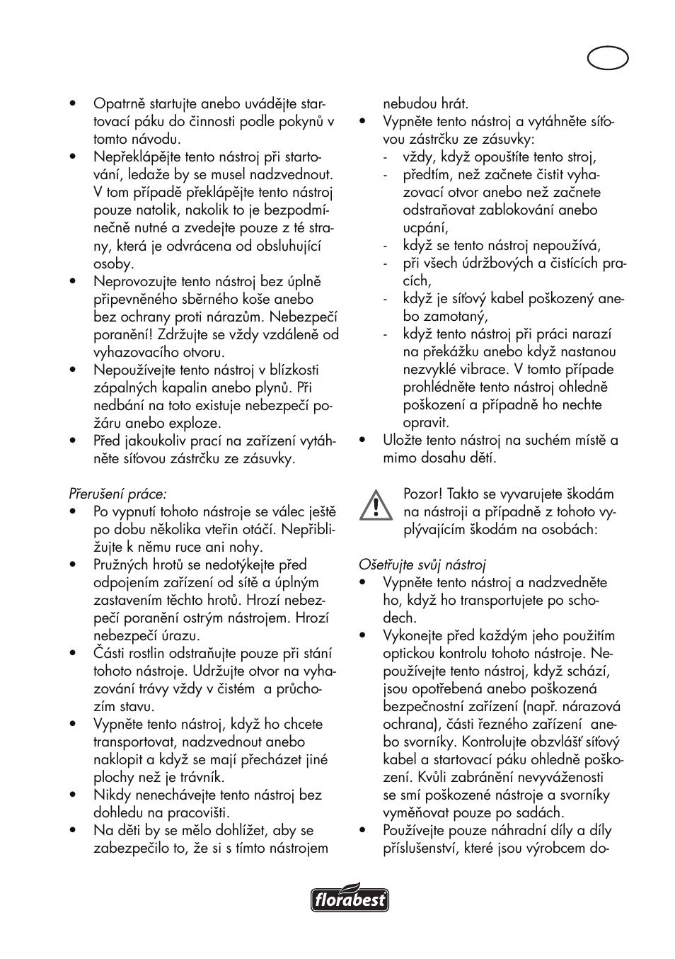 Florabest FLV 1200 A1 User Manual | Page 69 / 116