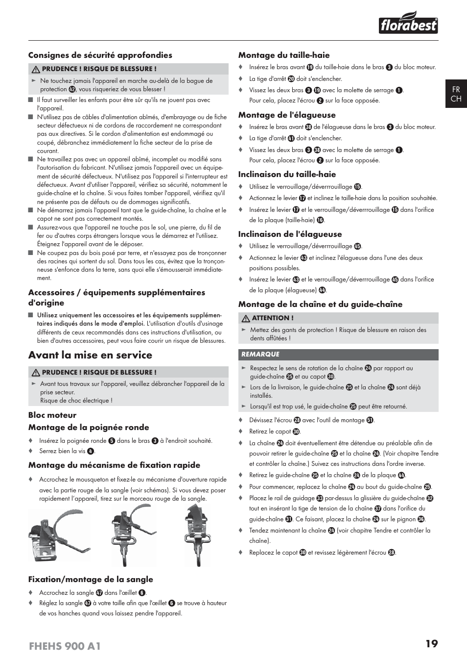Avant la mise en service | Florabest FHEHS 900 A1 User Manual | Page 23 / 53