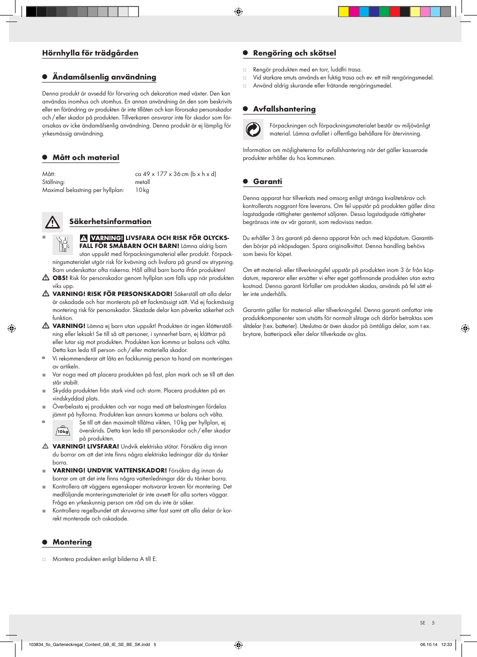 Florabest 103834-14-01 User Manual | Page 5 / 12