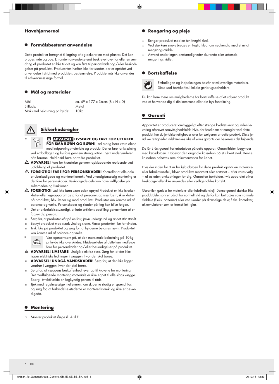 Florabest 103834-14-01 User Manual | Page 6 / 12