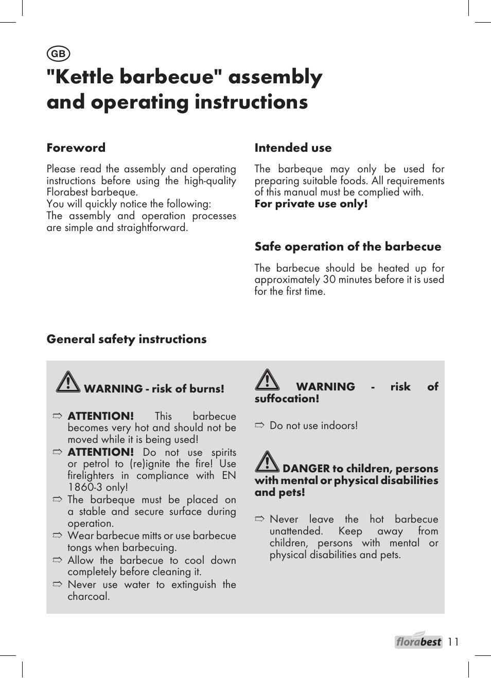 Florabest 1226 User Manual | Page 11 / 44