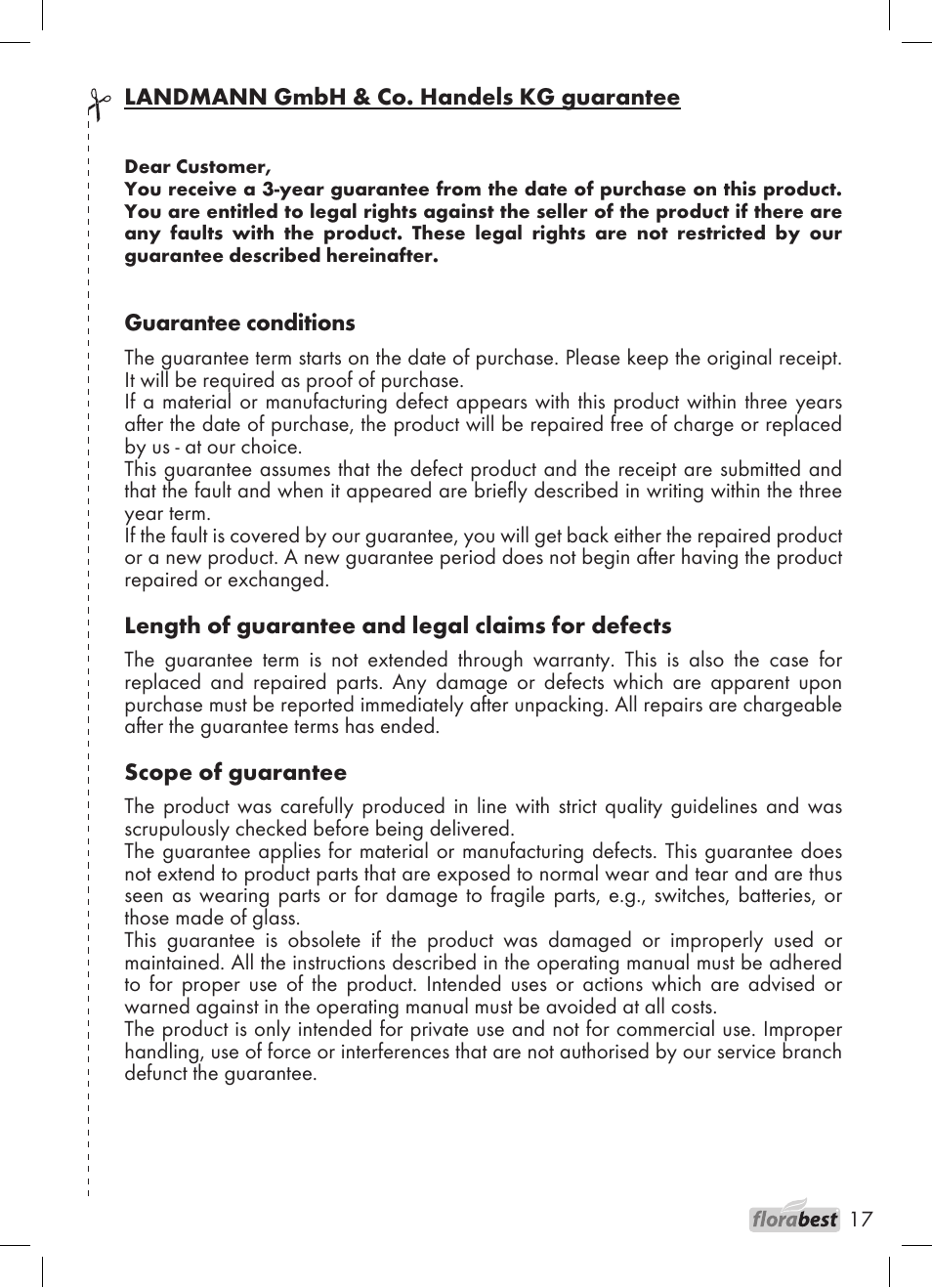 Florabest 1226 User Manual | Page 17 / 44