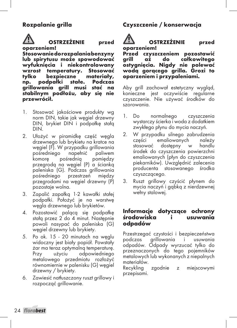 Florabest 1226 User Manual | Page 24 / 44